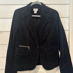 LOFT Black Blazer corduroy Classic Suit Jacket